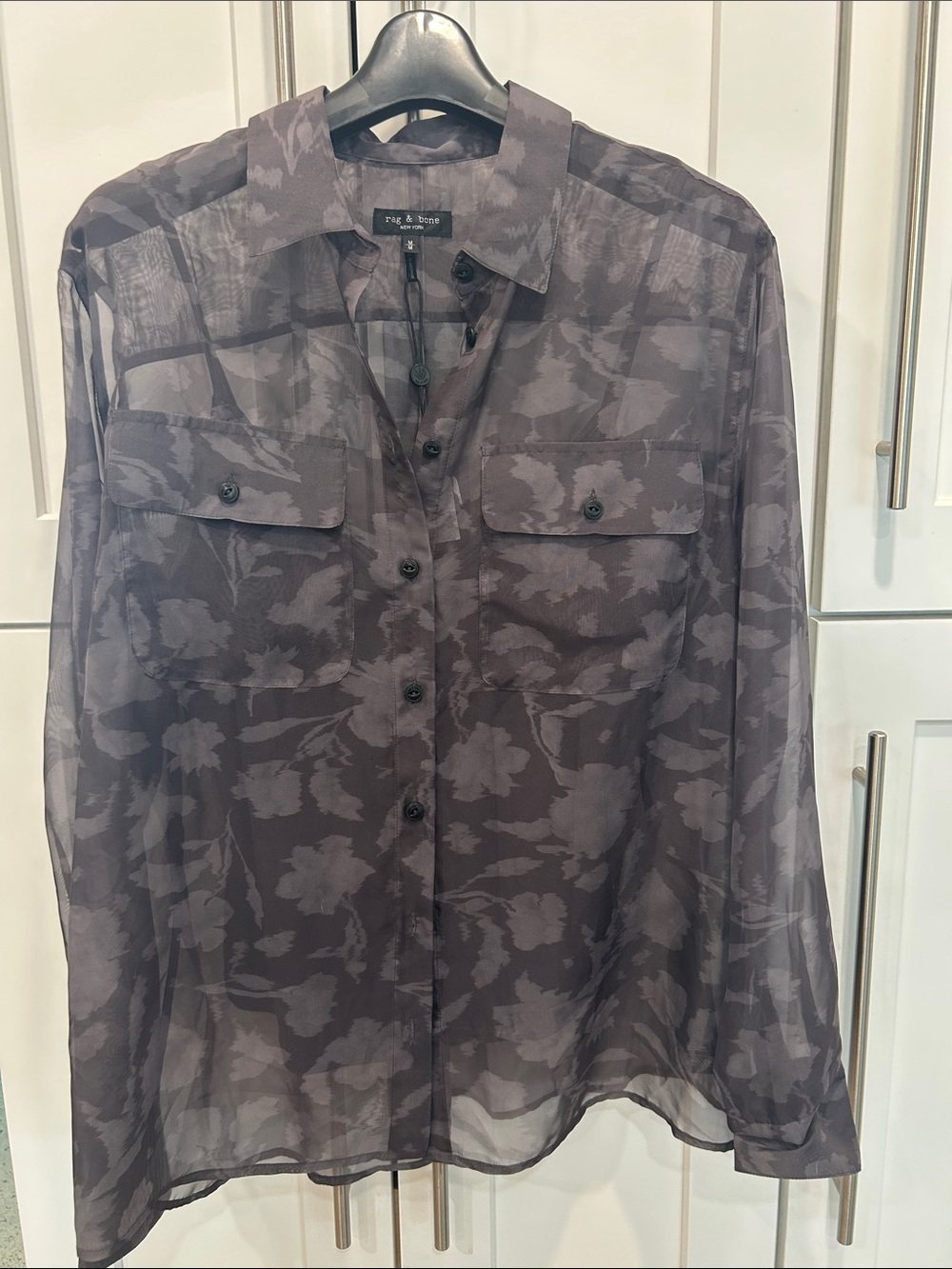 Rag & Bone sheer blouse with tank - NWT